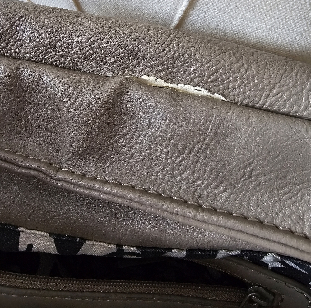 Miss Sixty Gray Leather Shoulder Bag 2000's y2k - Picture 4 of 11
